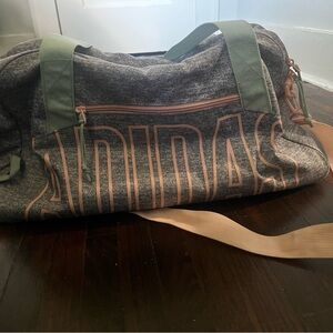 Adidas Gray, Peach and Green Duffel Bag